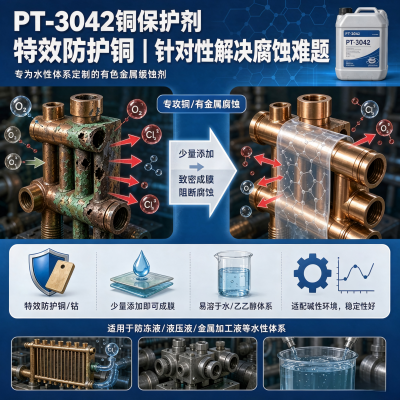PT-3042：一种高效的水溶性甲基苯三唑衍生物金属减活剂